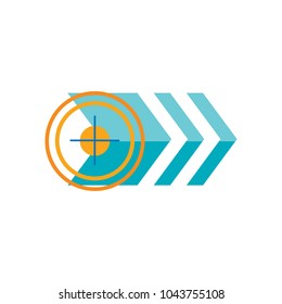 Target Arrow Logo Icon Design