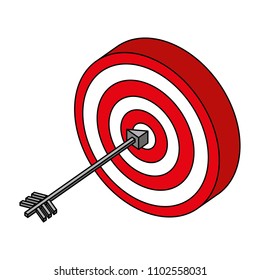 target with arrow market goal strategy concept