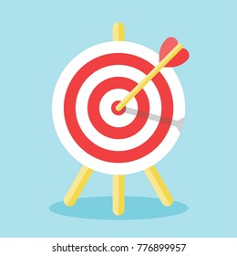 Target with arrow on center vector, target icon