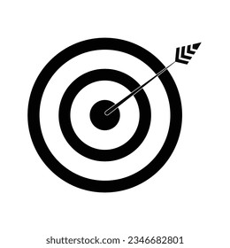 target with arrow on white