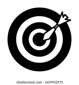 target and arrow on white background vector illustration design