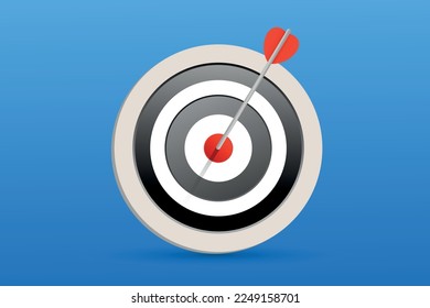 Target with arrow And one darts Vector Element