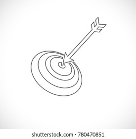 target with arrow outline icon