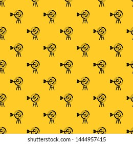 Target with an arrow pattern seamless vector repeat geometric yellow for any design