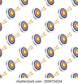 Target with an arrow pettern. Vector picture image.