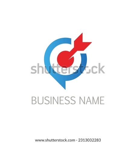 Target arrow sign logo vector image
