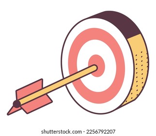 icono de éxito de destino y flecha