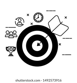 target arrow success with set icons