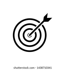 Target with Arrow Symbol Icon Vector Design Illustration