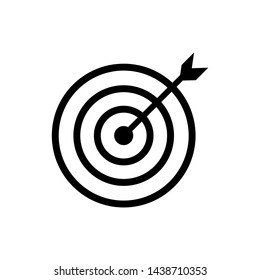 Target with Arrow Symbol Icon Vector Design Illustration