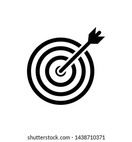 Target with Arrow Symbol Icon Vector Design Illustration