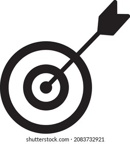 Target with Arrow Symbol Icon Vector Design Illustration.eps