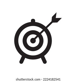 Ziel mit Pfeil-Symbol-Symbol-Vektordesign-Illustration