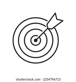 Target with Arrow Symbol Icon Vector Design Illustration