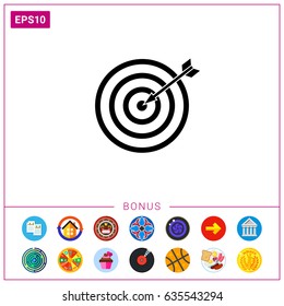 Target and Arrow as Targeting Concept Icon