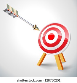 Target with arrow (vector)