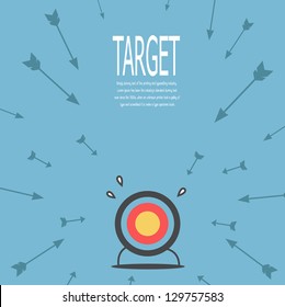 Target and arrow , vector