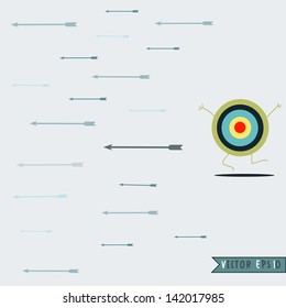 Target and arrow , vector