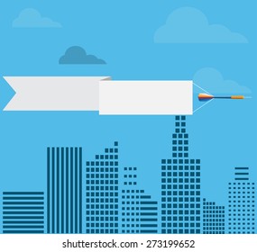 Target and Arrow, Vector Business Icon