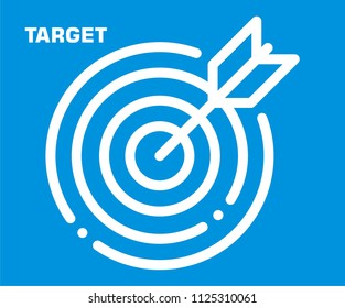 TARGET WITH ARROW VECTOR ICON 