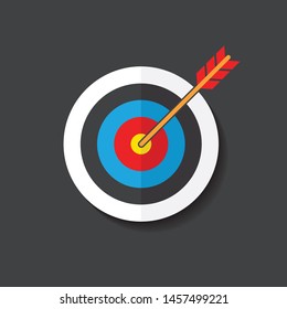 Target and arrow vector icon.