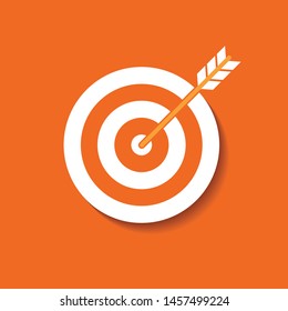 Target and arrow vector icon.