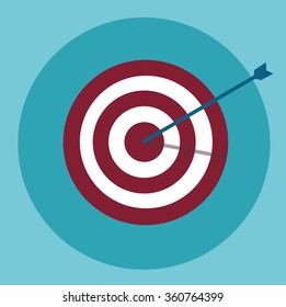 Target with an arrow vector icon