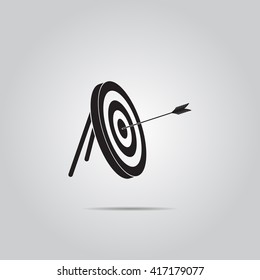Target with arrow. Vector icon