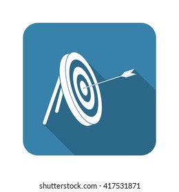 Target with arrow. Vector icon