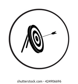 Target with arrow. Vector icon