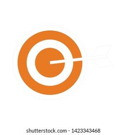 Target and arrow vector icon. Dartboard shoot, business aim and target focus symbol
