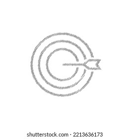Target with arrow vector icon design for sport game and business