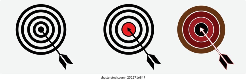 Target with arrow vector icon. Target logo. Business goal, purpose, vision, teamwork, move up motivation vector