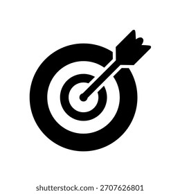 Objetivo con icono de Vector de flecha logro de objetivo de éxito