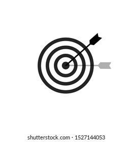 Target and arrow vector icon in trendy flat style. Business concept illustration. Success strategy design