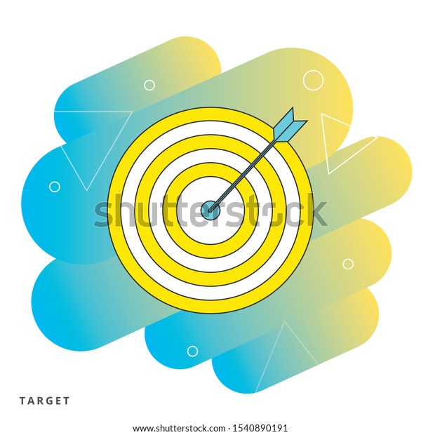 Target Arrow Vector Icon Trendy Flat Stock Vector (Royalty Free ...