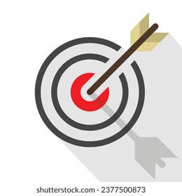 target and arrow, vector illustration 