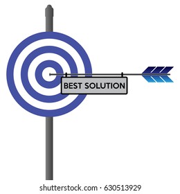 Target with arrow vector illustration