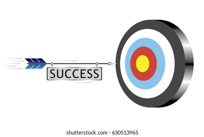 Target with arrow vector illustration