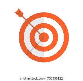 Target with arrow. Vector illustration.