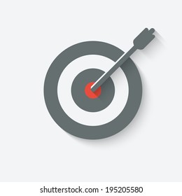 target with arrow - vector illustration. eps 10
