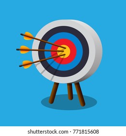 Target with arrow,Goal achieve concept.