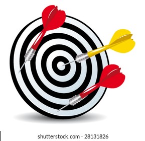 Target and arrows aim concept vector illustration