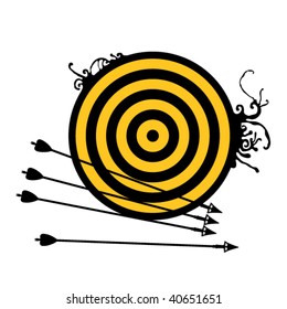 Target with arrows decorative