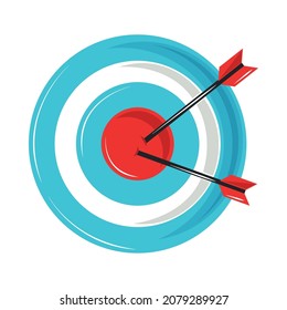 target with arrows flat icon