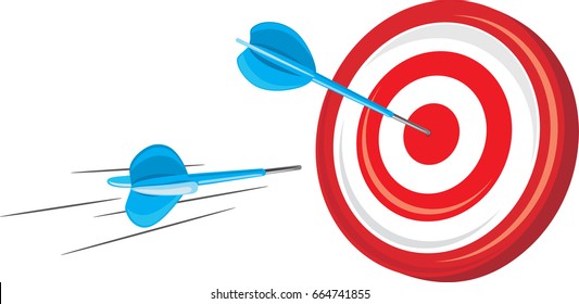 Target with arrows. Vector