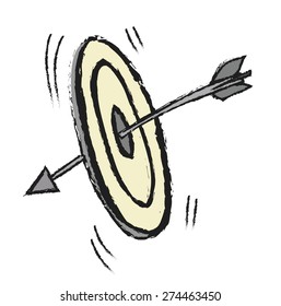 target and arrows, vector illustration
