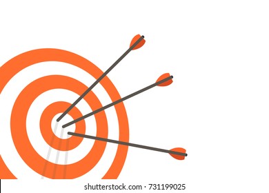 Target with arrows. Vector illustration.