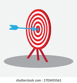  Destino con flechas. La ilustración vectorial es buena para empresas, empresarios, presentaciones y medios sociales, etc.
