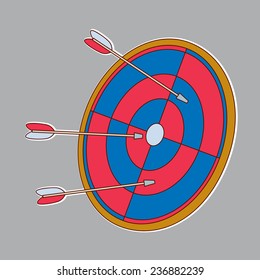 target with arrows - vector symbol of success, luck and hitting the target